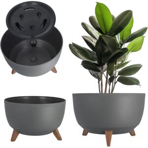 KADAX 40 cm Flower Pot Anthracite - Flowerbed Cover + Insert Legs KADAX 40 cm Flower Pot Anthracite - Flowerbed Cover + Insert Legs