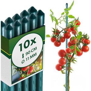 KADAX Pflanzenstangenstütze 90cm Tomatenpfahlstangen beschichteter Stahl 10 Stück KADAX Pflanzenstangenstütze 90cm Tomatenpfahlstangen beschichteter Stahl 10 Stück