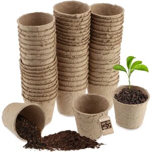 KADAX 60x Peat Pots Seedlings 6cm Biodegradable Seedlings - Seedling Pots KADAX 60x Peat Pots Seedlings 6cm Biodegradable Seedlings - Seedling Pots