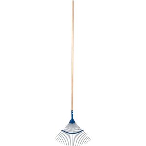 Kadax Garden Lawn Leaf Rake - Steel Band, Wooden Handle Kadax Garden Lawn Leaf Rake - Steel Band, Wooden Handle