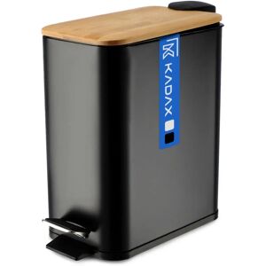 KADAX Bamboo Pedal Waste Bin 5L Bathroom Trash Can - Waste Bin KADAX Bamboo Pedal Waste Bin 5L Bathroom Trash Can - Waste Bin