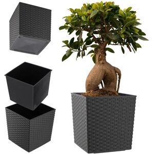KADAX Graphite 30cm Impact-Resistant Flower Pot with Insert KADAX Graphite 30cm Impact-Resistant Flower Pot with Insert