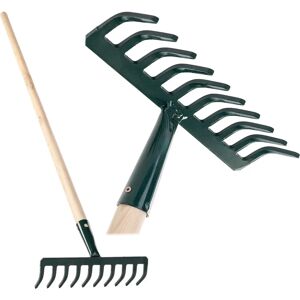 KADAX Leaf Rake - 126cm, Wooden Handle, Metal Teeth - Garden Tool KADAX Leaf Rake - 126cm, Wooden Handle, Metal Teeth - Garden Tool
