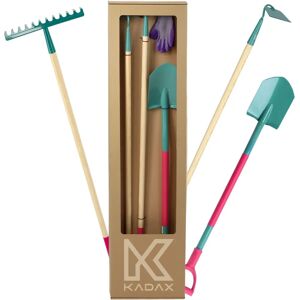 Kadax Garden Tool Set - Shovel, Rake, Hoe & Gloves Kadax Garden Tool Set - Shovel, Rake, Hoe & Gloves