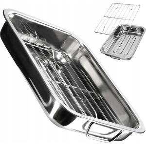 KADAX Steel 40cm Roasting Pan with Grill - Kitchen Essential KADAX Steel 40cm Roasting Pan with Grill - Kitchen Essential