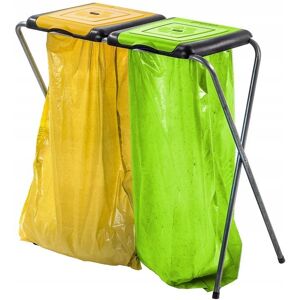 Kadax - Trash Bag Support - Double: Yellow and Green Kadax - Trash Bag Support - Double: Yellow and Green
