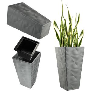 Kadax 56cm Modern Garden Flower Pot with Insert - Gray Kadax 56cm Modern Garden Flower Pot with Insert - Gray