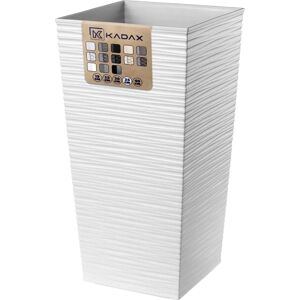 KADAX White Flower Pot 34x68cm Modern Decorative Garden Planter with Insert KADAX White Flower Pot 34x68cm Modern Decorative Garden Planter with Insert