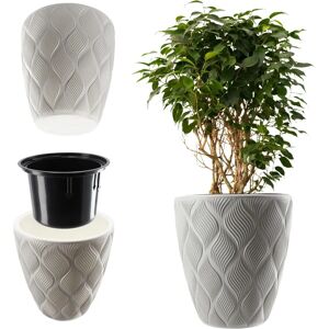 Vaso di plastica bianco Kadax 42 cm con inserto - Design moderno Vaso di plastica bianco Kadax 42 cm con inserto - Design moderno