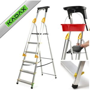 Kadax Aluminum Ladder 6 Steps - Household, Foldable, Handrails Kadax Aluminum Ladder 6 Steps - Household, Foldable, Handrails