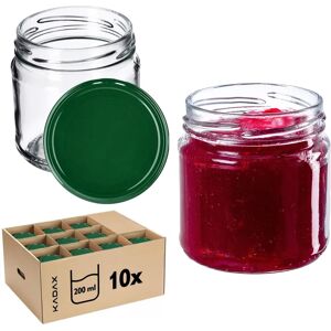 KADAX Lerma jars for preserves 200ml 10pcs green lids - Jar KADAX Lerma jars for preserves 200ml 10pcs green lids - Jar