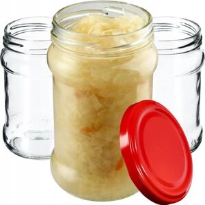 KADAX Seno jars 315ml 50pcs Red lids - Jars KADAX Seno jars 315ml 50pcs Red lids - Jars