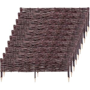 KADAX Wicker Palisade Fence 100x30cm Edging 10pcs - Fence KADAX Wicker Palisade Fence 100x30cm Edging 10pcs - Fence