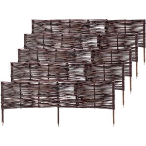 Cerca de mimbre KADAX 100x40cm - Borde natural para jardín - Pack de 5 Cerca de mimbre KADAX 100x40cm - Borde natural para jardín - Pack de 5