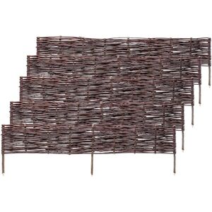 Kadax Wicker Fence 120x40cm Edging 5pcs - Garden Fence Kadax Wicker Fence 120x40cm Edging 5pcs - Garden Fence