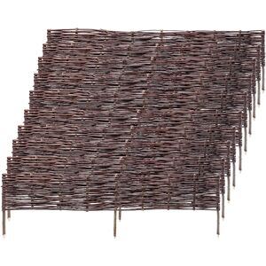 KADAX Wicker Fence 120x40cm Edging 10pcs - Garden Boundary KADAX Wicker Fence 120x40cm Edging 10pcs - Garden Boundary