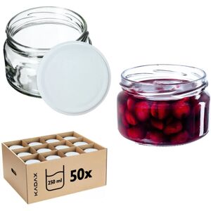 KADAX - tarros de vidrio 250 ml - tapas blancas - tarros de vidrio KADAX - tarros de vidrio 250 ml - tapas blancas - tarros de vidrio