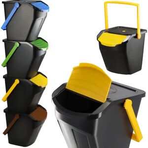 Ensemble de conteneurs de recyclage KADAX - 4x25L - Publicité Ensemble de conteneurs de recyclage KADAX - 4x25L - Publicité