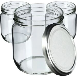 KADAX - 24x 425 ml - Silver - Glass Jar Set KADAX - 24x 425 ml - Silver - Glass Jar Set