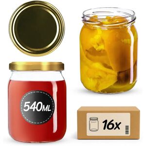 KADAX 16x 540ml Glass Jars for Preserves - Jar KADAX 16x 540ml Glass Jars for Preserves - Jar