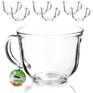 KADAX 480ml Glass Set - Coffee & Tea Glasses with Handle KADAX 480ml Glass Set - Coffee & Tea Glasses with Handle
