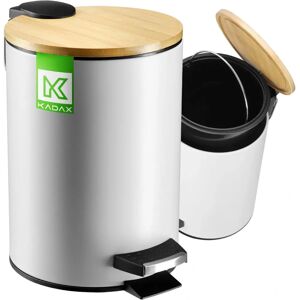 KADAX Badezimmerabfallbehälter - 3L - Modernes Bambusdeckel KADAX Badezimmerabfallbehälter - 3L - Modernes Bambusdeckel