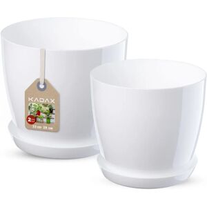KADAX White Flower Pot Set 23+28cm - Flower Pot KADAX White Flower Pot Set 23+28cm - Flower Pot