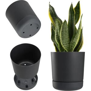 KADAX Anthracite Flower Pot with Stand 15cm KADAX Anthracite Flower Pot with Stand 15cm