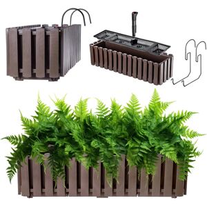 KADAX Glyfada Balcony Flower Pot - Brown - 58cm KADAX Glyfada Balcony Flower Pot - Brown - 58cm