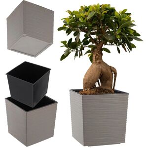 KADAX Grey Flower Pot 19cm - Garden Insert KADAX Grey Flower Pot 19cm - Garden Insert