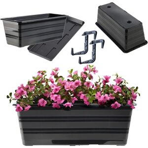 Kadax Balcony Box - 40cm, Plant Pot & Support Kadax Balcony Box - 40cm, Plant Pot & Support