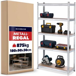 Kadax Metal Warehouse Shelving 5 Levels 180x90x30cm 875kg - Storage Kadax Metal Warehouse Shelving 5 Levels 180x90x30cm 875kg - Storage