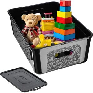 KADAX Plastic Container 11L with Lid Black Lockable Box Box Organizer KADAX Plastic Container 11L with Lid Black Lockable Box Box Organizer