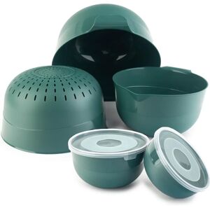 KADAX Kitchen Bowl Set - Green, 7 pcs + Colander 3L KADAX Kitchen Bowl Set - Green, 7 pcs + Colander 3L