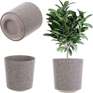 Kadax Gray Plastic Flower Support Planter - 19cm Kadax Gray Plastic Flower Support Planter - 19cm