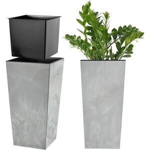 Kadax 47cm Flower Pot with Cover, Insert, and Stand - Flower Pot Kadax 47cm Flower Pot with Cover, Insert, and Stand - Flower Pot