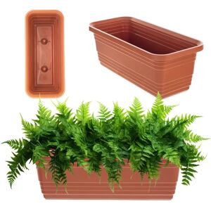 KADAX Balcony flower pot 40cm brick - Flower Box KADAX Balcony flower pot 40cm brick - Flower Box