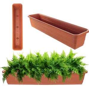 KADAX Vaso da balcone in mattoni 80cm - Cassetta per fiori KADAX Vaso da balcone in mattoni 80cm - Cassetta per fiori