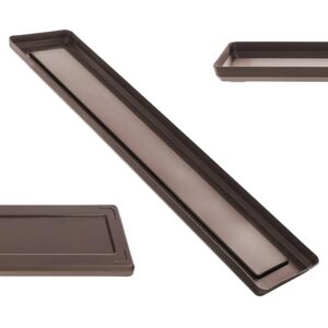 KADAX Flower Pot Stand Planter 53.5cm Rectangular Mocha Plastic Tray - Flower Pot Stand KADAX Flower Pot Stand Planter 53.5cm Rectangular Mocha Plastic Tray - Flower Pot Stand