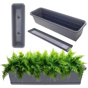 KADAX Anthracite Balcony Flower Pot 60cm - Flower Pot KADAX Anthracite Balcony Flower Pot 60cm - Flower Pot