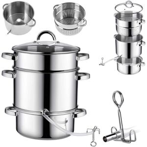 Olla Vapor Inoxidable 8L Kadax - 3en1 para Gas e Inducción Olla Vapor Inoxidable 8L Kadax - 3en1 para Gas e Inducción