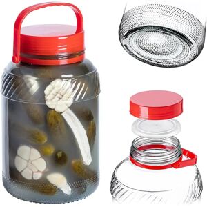 KADAX Glass jar 5L with screw cap handle for pickling cabbage for cucumbers KADAX Glass jar 5L with screw cap handle for pickling cabbage for cucumbers