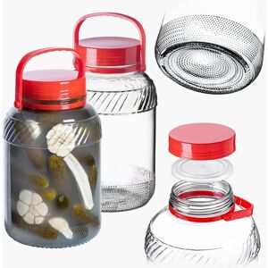 KADAX Glass Jar 5L with Screw Cap Handle for Fermentation - Jar KADAX Glass Jar 5L with Screw Cap Handle for Fermentation - Jar