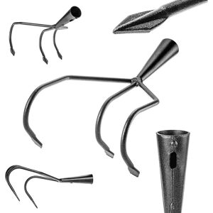KADAX Garden Claws 3-Tine Steel Horticultural Rake - Aeration Tool KADAX Garden Claws 3-Tine Steel Horticultural Rake - Aeration Tool