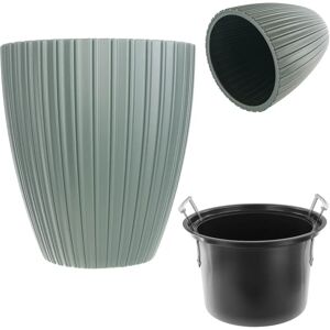 Kadax 30cm Eco-friendly Plastic Flower Pot with Insert - Garden Planter Support Kadax 30cm Eco-friendly Plastic Flower Pot with Insert - Garden Planter Support