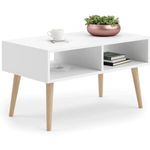 Table basse scandinave Viking Choice - Blanc - 90x50x55 cm - Publicité Table basse scandinave Viking Choice - Blanc - 90x50x55 cm - Publicité