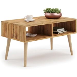 Table basse scandinave Wotan - Bois naturel - 90x50x55 cm - Publicité Table basse scandinave Wotan - Bois naturel - 90x50x55 cm - Publicité