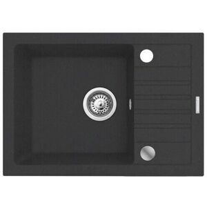 Fregadero Bali de Maidsinks - 62x44cm, Negro, Incluye Grifo Lungo Fregadero Bali de Maidsinks - 62x44cm, Negro, Incluye Grifo Lungo