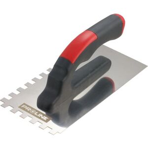 Outils Proline 61521 Truelle de maçon - Acier inoxydable, dents 4x4 - Publicité Outils Proline 61521 Truelle de maçon - Acier inoxydable, dents 4x4 - Publicité