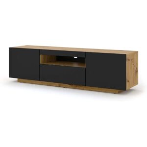 Meuble TV BIM Aura - Moderne Noir Mat 150cm - Publicité Meuble TV BIM Aura - Moderne Noir Mat 150cm - Publicité